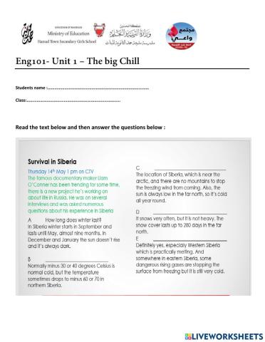 Eng101-the big chill