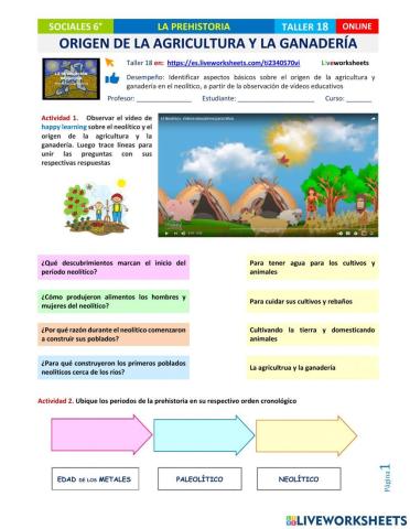 Origen de la agricultura y la ganadería