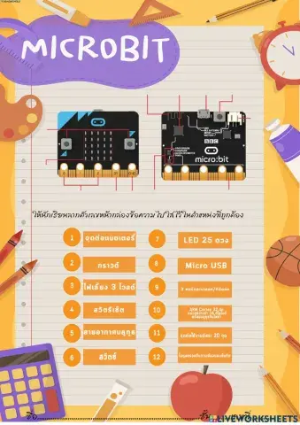 ส่วนประกอบ Microbit