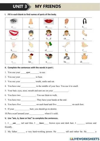 Tieng Anh 6 -  Unit 3 (MLH) - Ex1