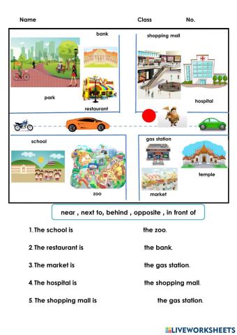 Prepositions of place