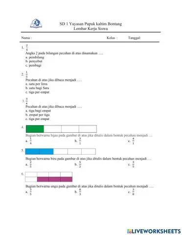 Pecahan Sederhana dan Pecahan Senilai