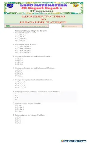 Suwisono, MATEMATIKA