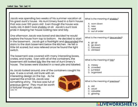 Context Clues Homework 2