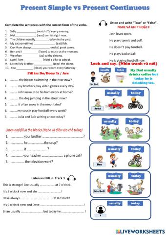 Present simple and Present Continuous