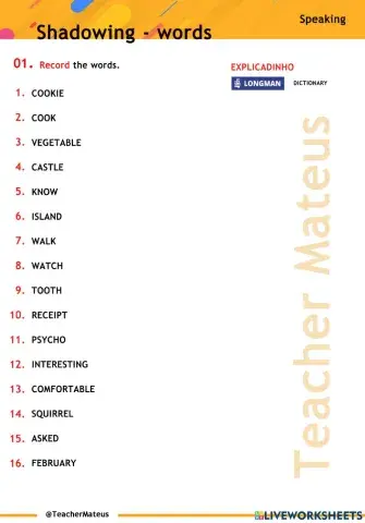 Shadowing - Speaking