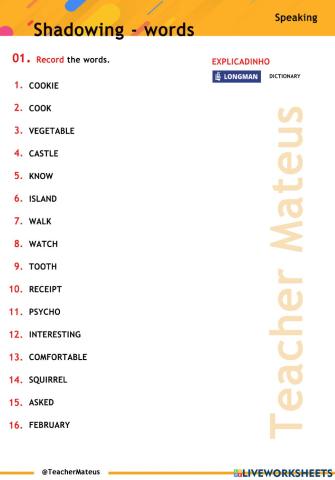 Shadowing - Speaking