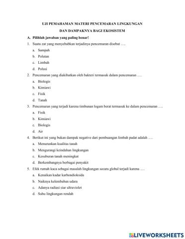 Pencemaran lingkungan