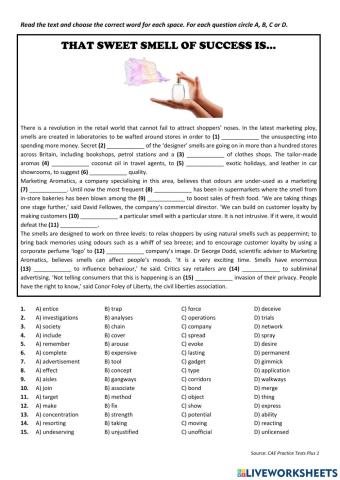 That Sweet Smell of Success is...