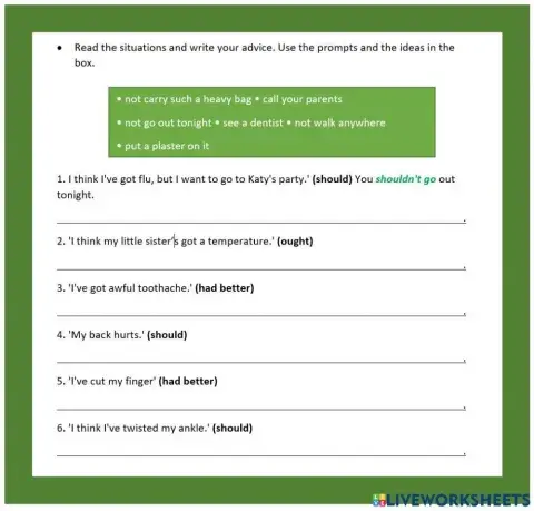 Should, Ought to, had better