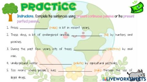 Passive voice present continuous and present perfect