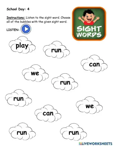 Sight Word: run