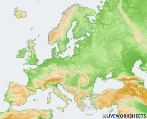 Mapa físico europa