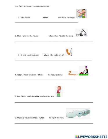 Past continuous interruption