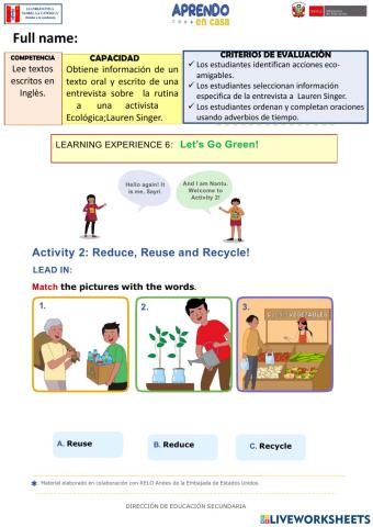 Activity 2:LET-S GO GREEN- A2