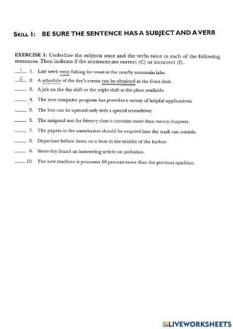 Toefl GRAMMAR skill 1