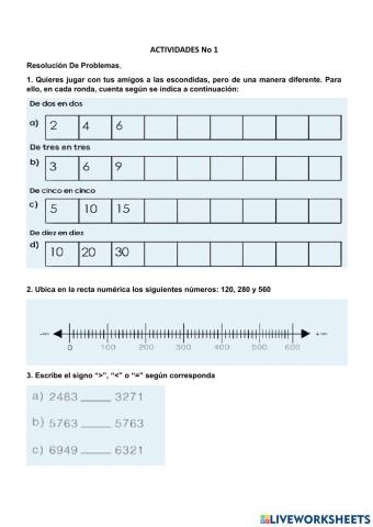 Secuencias numéricas