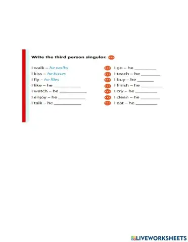 Third person singular