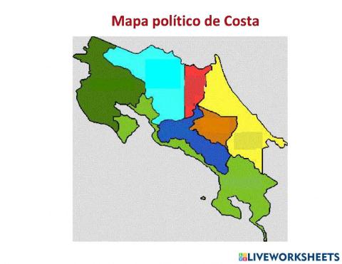 Mapa político de CR