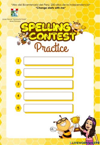 Spelling Contest 6 to 10