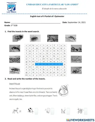 Evaluacion del 2do Parcial 1 Quimestre