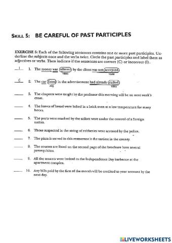 Toefl GRAMMAR skill 5