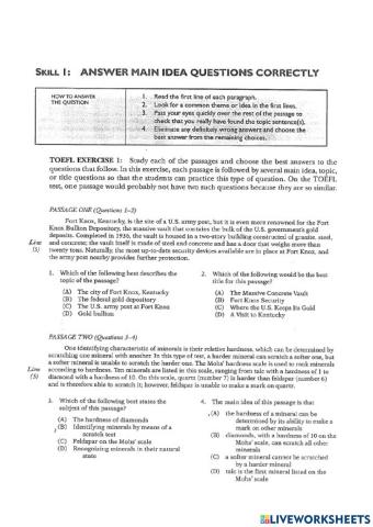 Toefl reading skill 1
