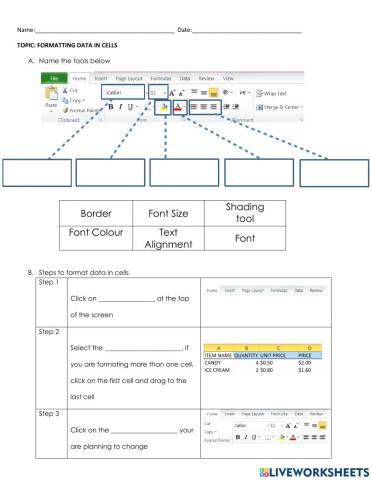 Formatting data in ms excel