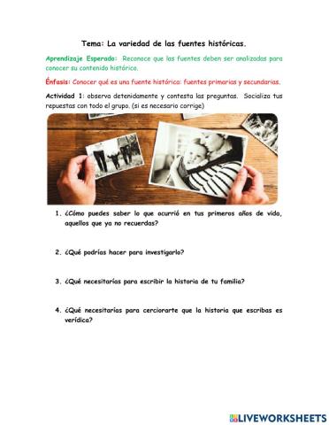 Las Fuentes Históricas