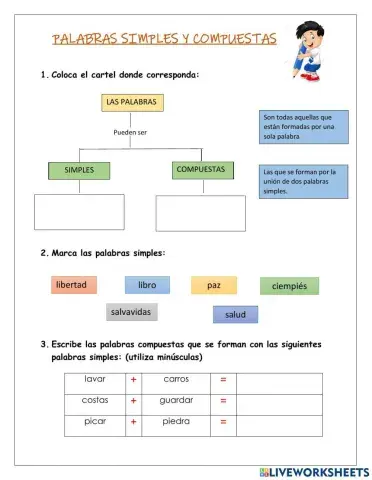 Palabras simples y compuestas