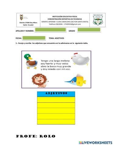 Adjetivos