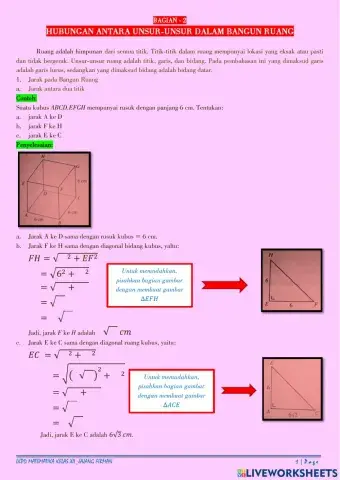 Jarak Dua Titik Pada Bangun Ruang