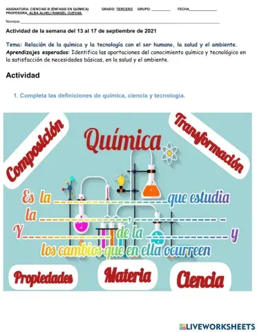 Química ciencia y tecnología