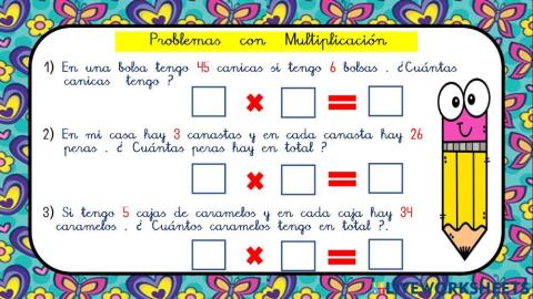 Problemas con multiplicación