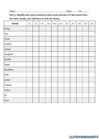 Vowel Identification 2
