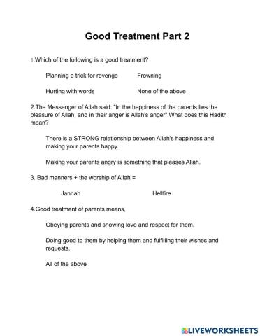 Good treatment part 2