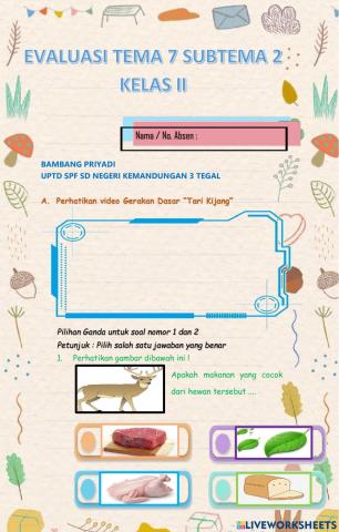 Evaluasi Tema 7 sub Tema 2