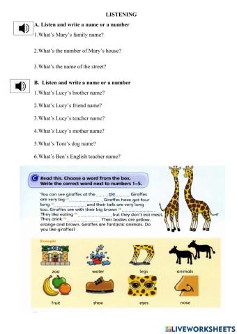 Test 1-starters-listening