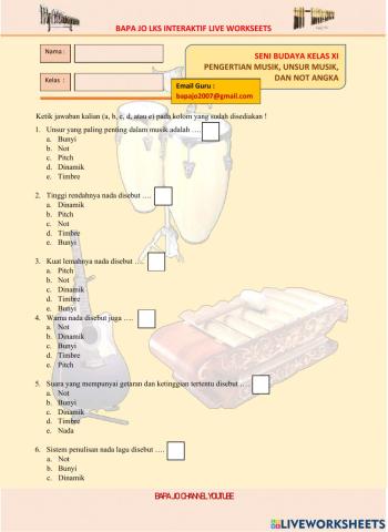 Pengertian Musik, Unsur Musik dan Not Angka