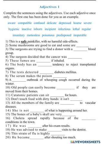Medical English-adjectives