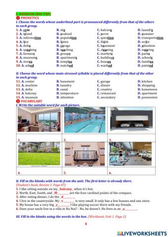 Grade 6. Unit 1. Home (Vocab)