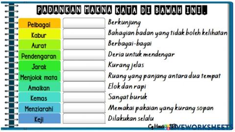 Mib padankan makna kata