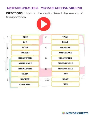 Means of Transportation