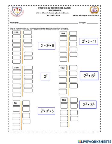 Descomposición en factores primos