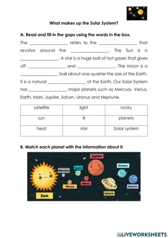 What makes up the solar system?