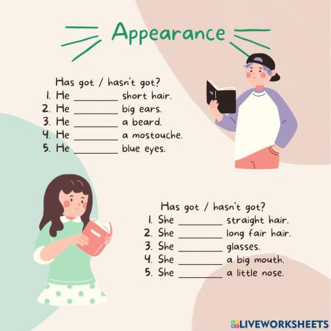 Appearance vocabulary