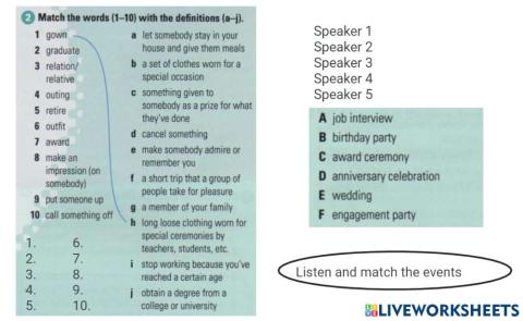 B2 - Unit 6 - Listening