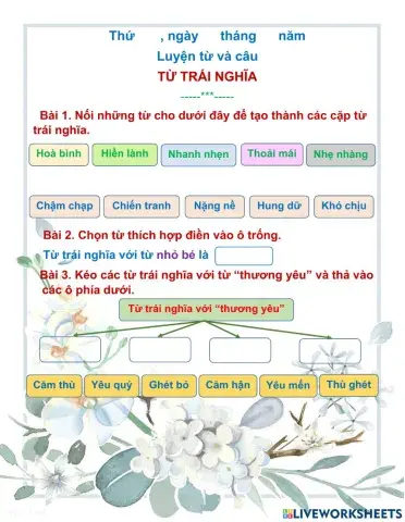 Từ trái nghĩa