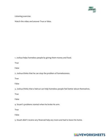 Listening exercise B1