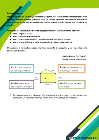 Tercer Año Cuerpos geométricos